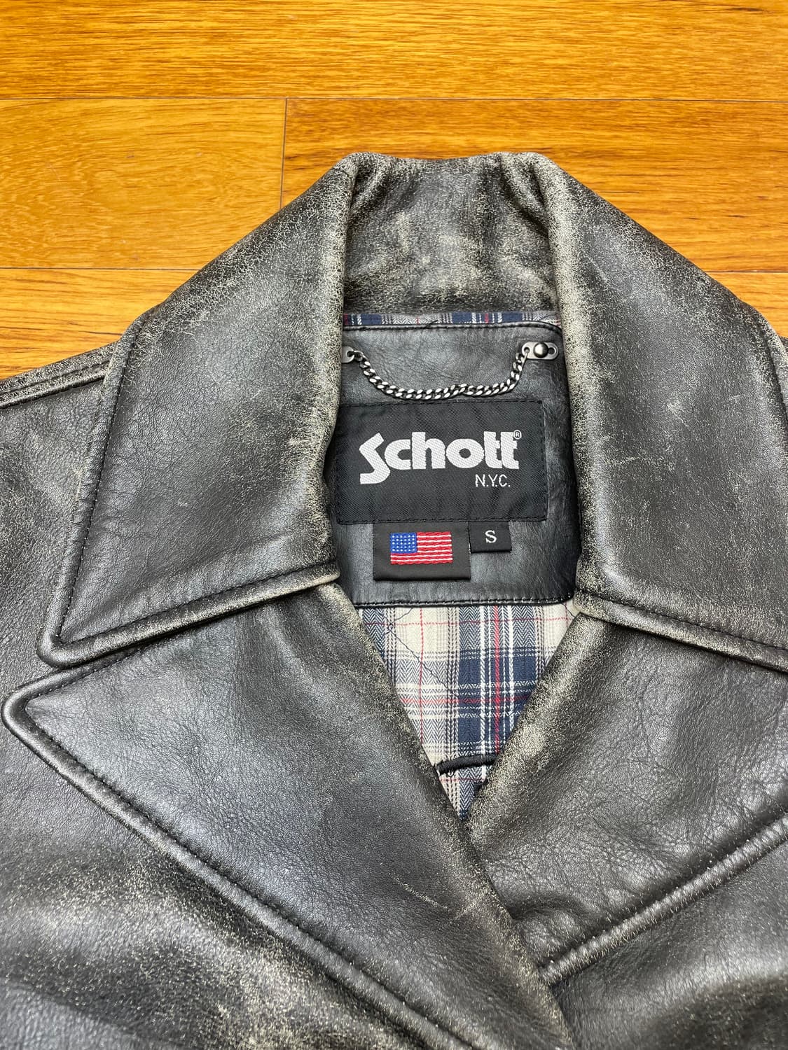 SCHOTT/ 가죽 자켓/ S 상품이미지3