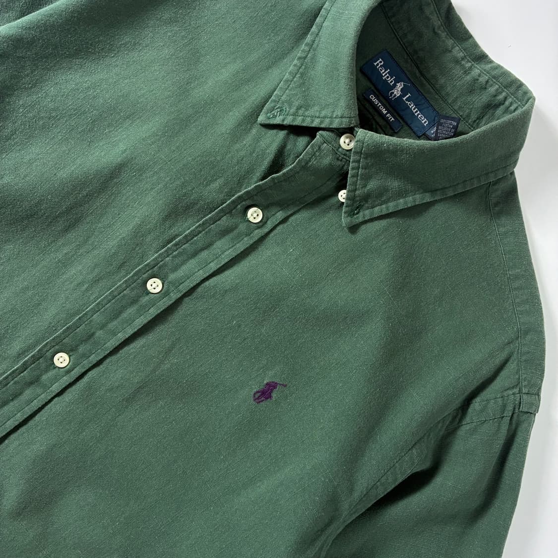 Polo  폴로 랄프로렌 자수 코튼 그린 셔츠  상품이미지3