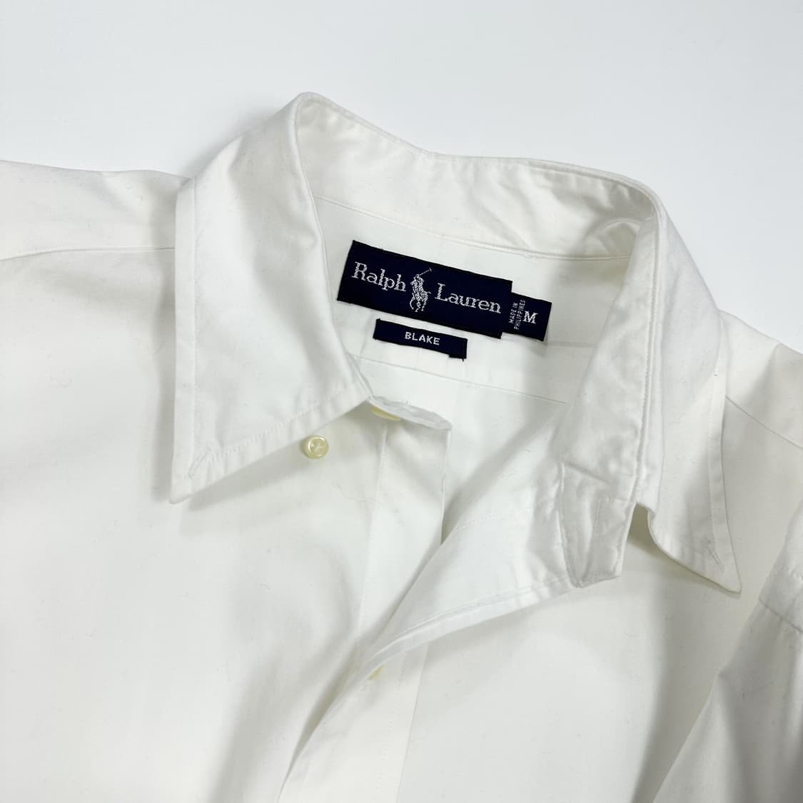 폴로 랄프로렌 포니 클래식 화이트 셔츠 (실측 XL) 상품이미지4