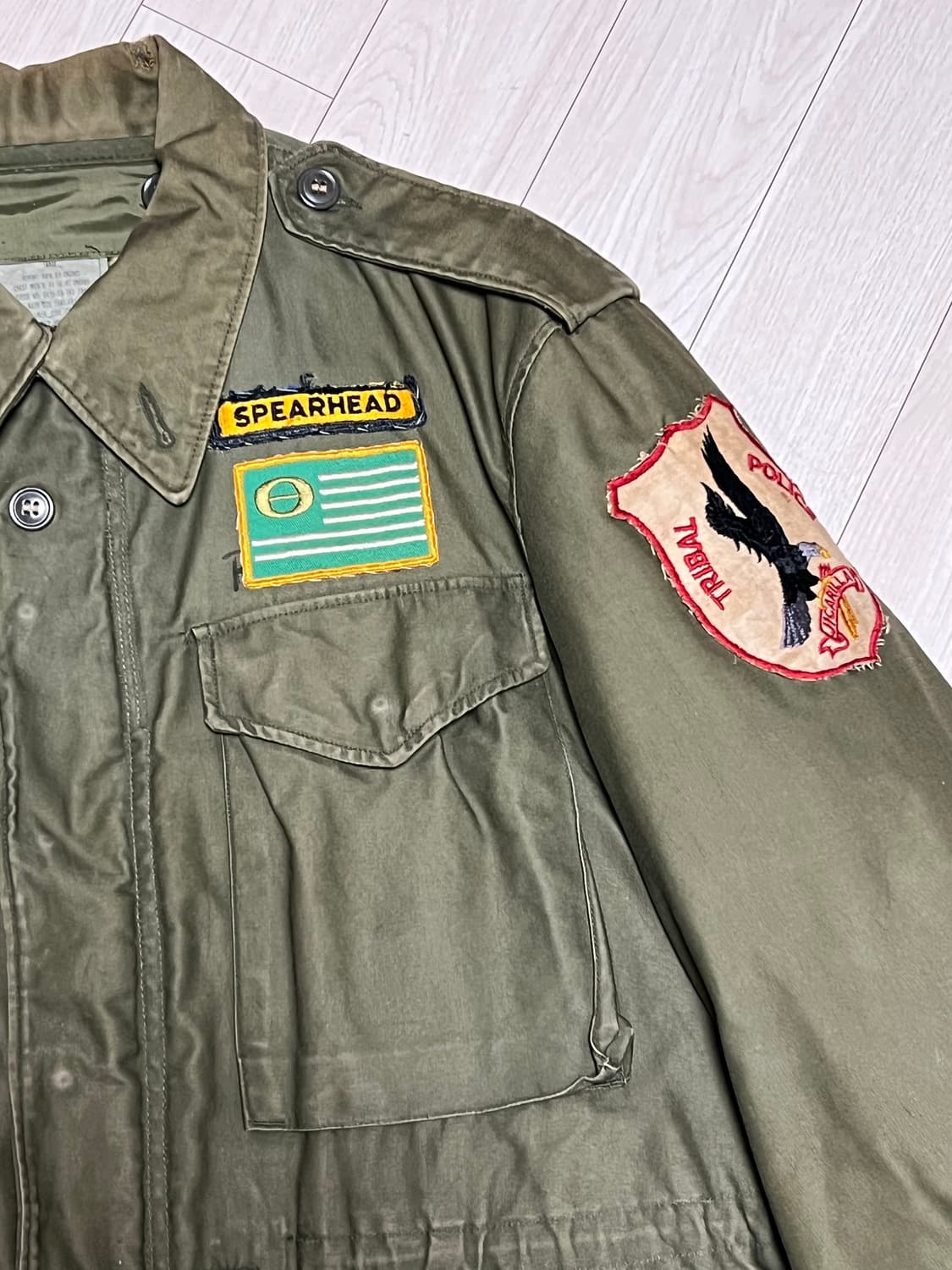 90s 미군 m-65필드자켓 패치 L사이즈 상품이미지4