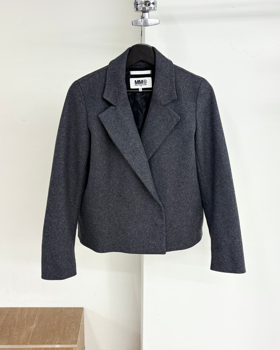 MM6 차콜 울 스냅버튼 블레이저 자켓 상품이미지1
