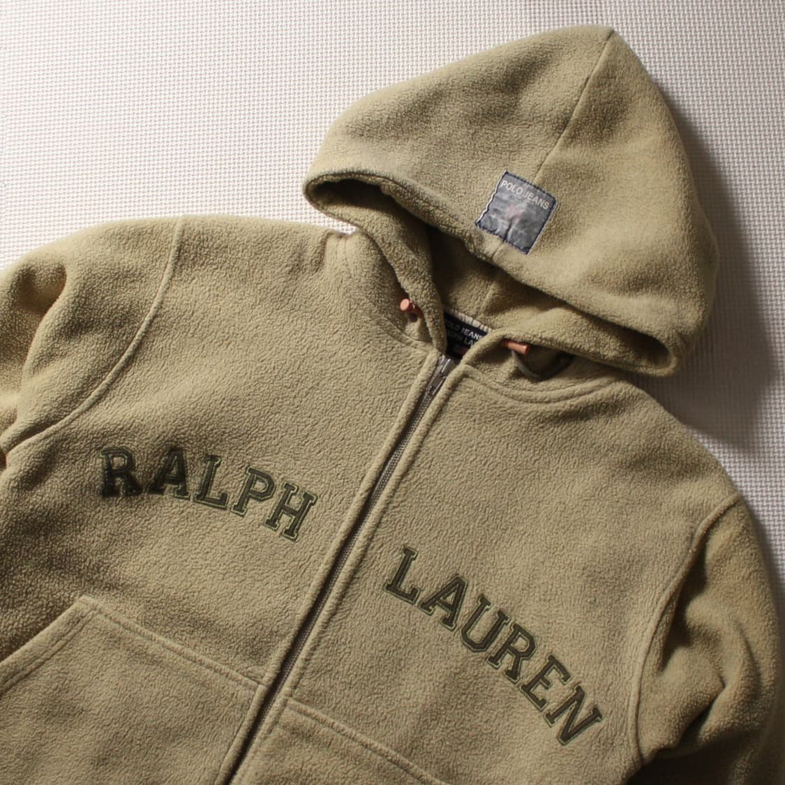 Polo 폴로 랄프로렌 베이지 기모 퀄팅 후드집업  상품이미지3