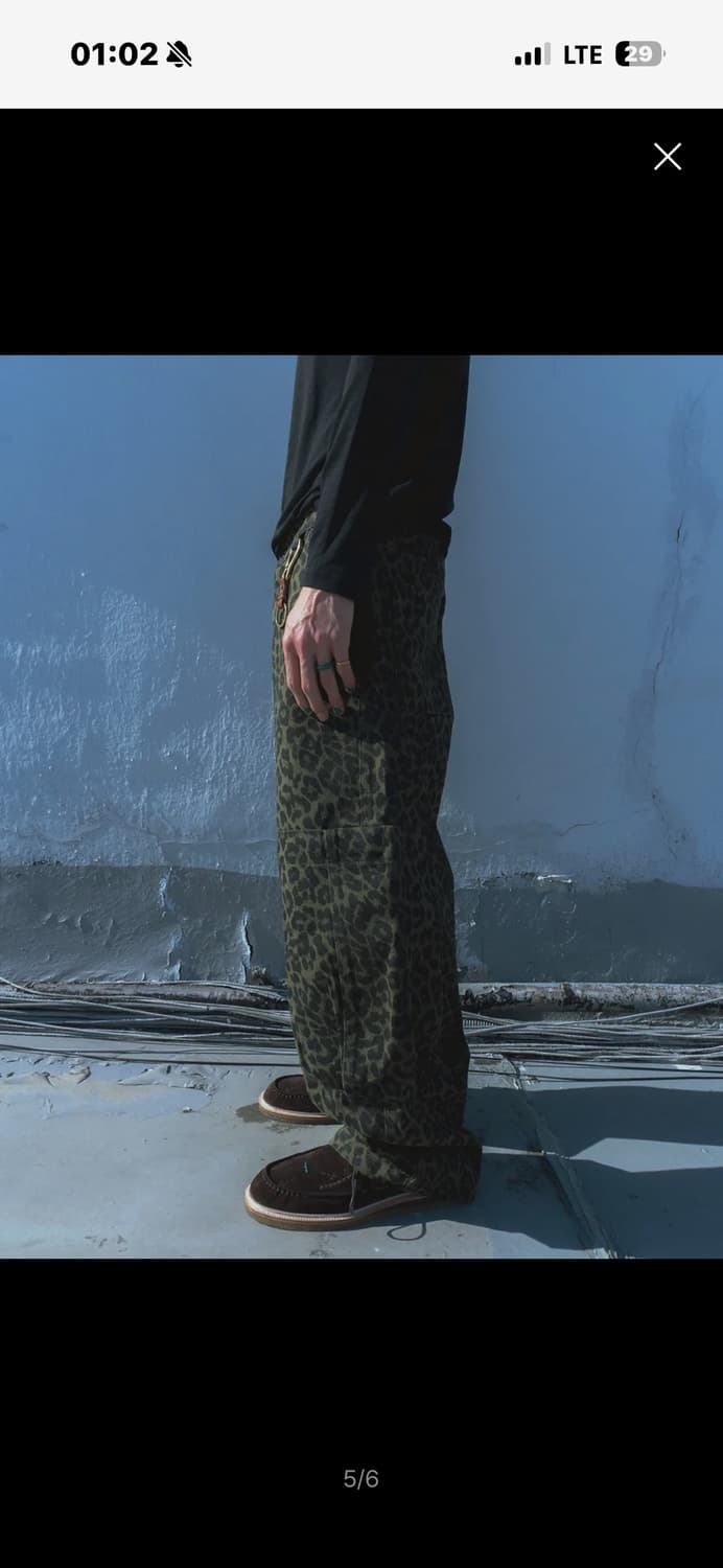 카락터 lumping cargo pants 레오파드 상품이미지2