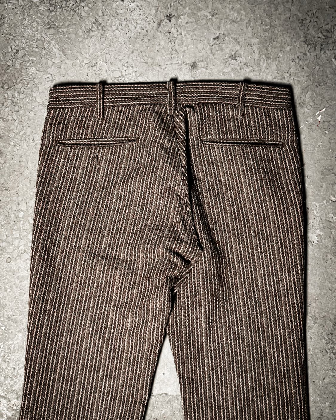 Brown Pinstripe Wool Boot-cut pants 상품이미지6