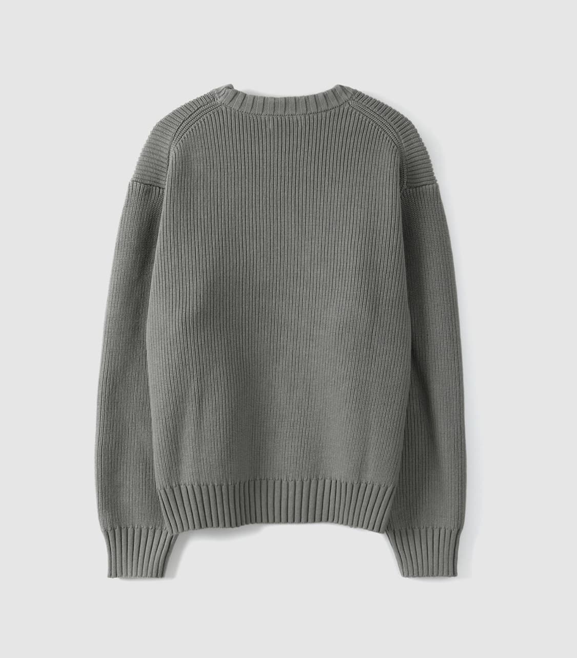 애습 인텔리 코튼 크루넥 니트 그레이시 그린 XL 상품이미지2