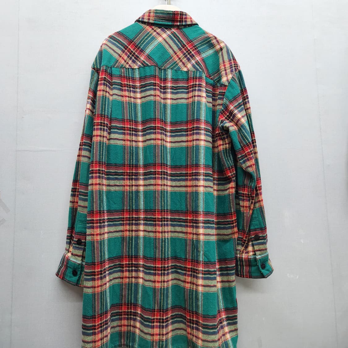 어텐션로우 오버사이즈 타탄 체크 플란넬 셔츠 2(2XL) 상품이미지4