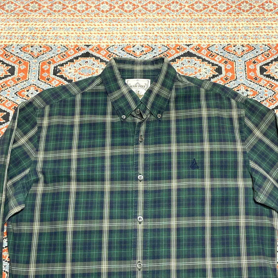 빈폴 그린 타탄체크 슬림 코튼 셔츠 남자105 상품이미지2