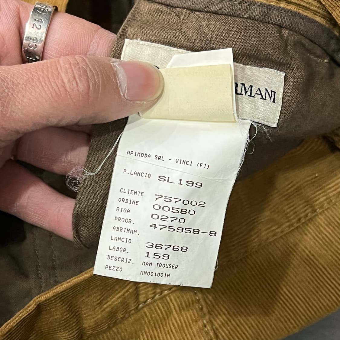  엠포리오 아르마니 코듀로이 팬츠 y15269 상품이미지6