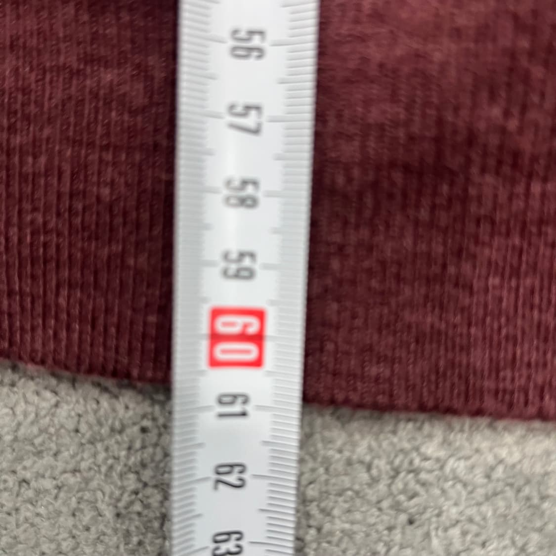 105 헤지스 버건디 니트집업 실측95-100 상품이미지7