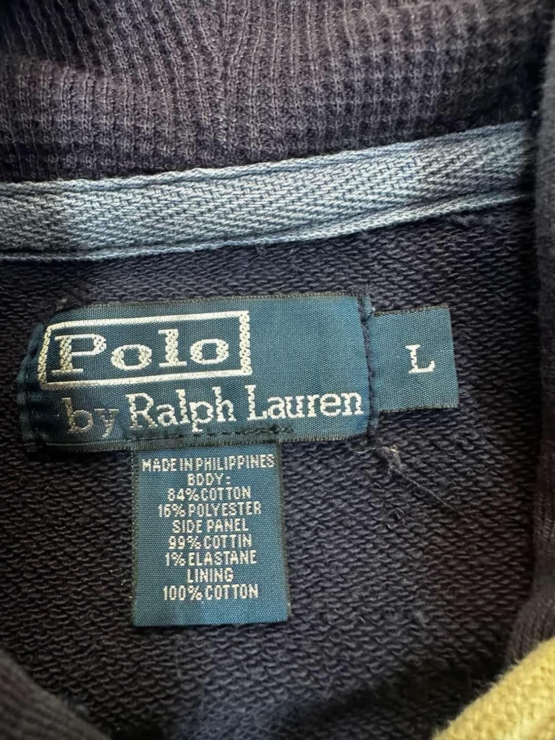 폴로 랄프로렌 00s 써멀 와플 맨즈라인 네이비 후드집업(L) 상품이미지5