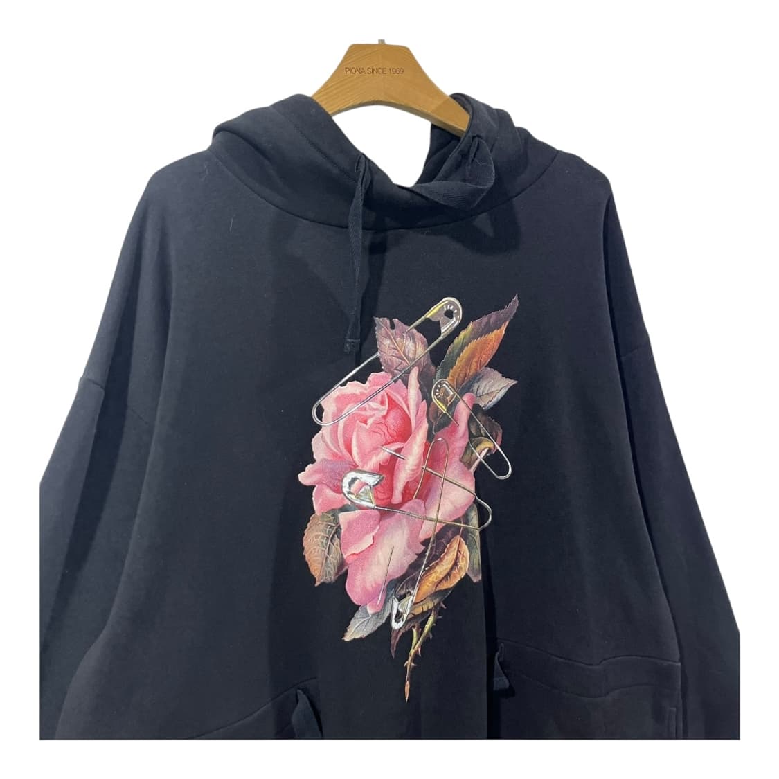 [UNDERCOVER] 지유 언더커버 로즈 프린팅 오버핏 후디 상품이미지2