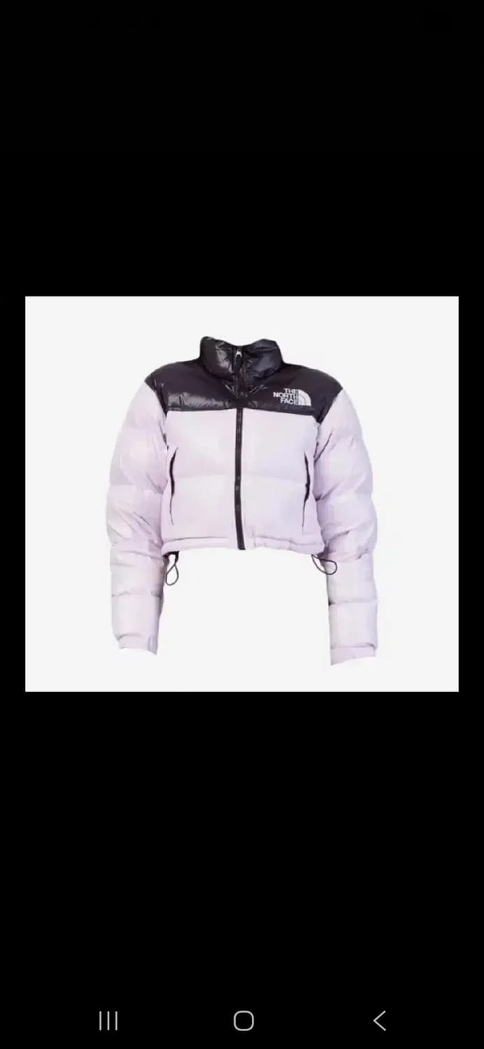노스페이스 눕시 크롭 패딩 라일락 XL 상품이미지2