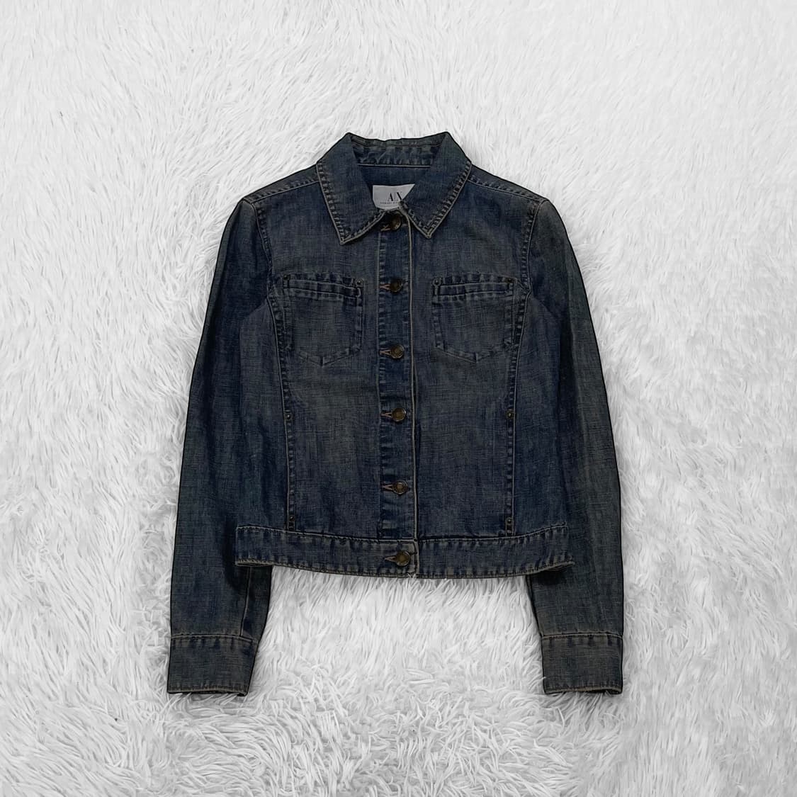 알마니 익스체인지 워시드 데님 자켓 상품이미지2