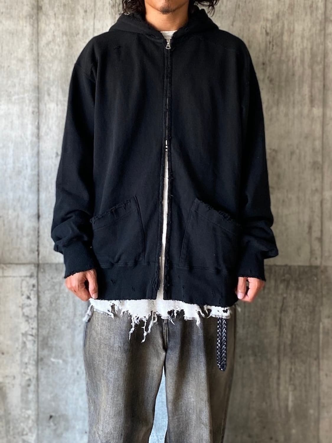 24aw Ancellm crash zip hoodie 1size 상품이미지1