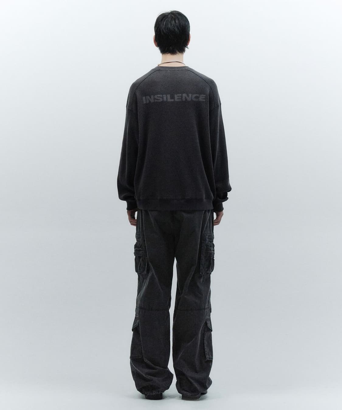 인사일런스  와플 백프린트 맨투맨 L 상품이미지1