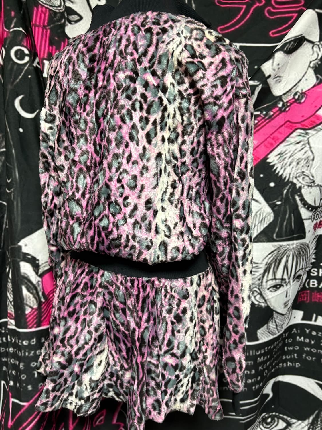연말파티룩 갸루 호피 핑크 레오파드 원피스 상품이미지2