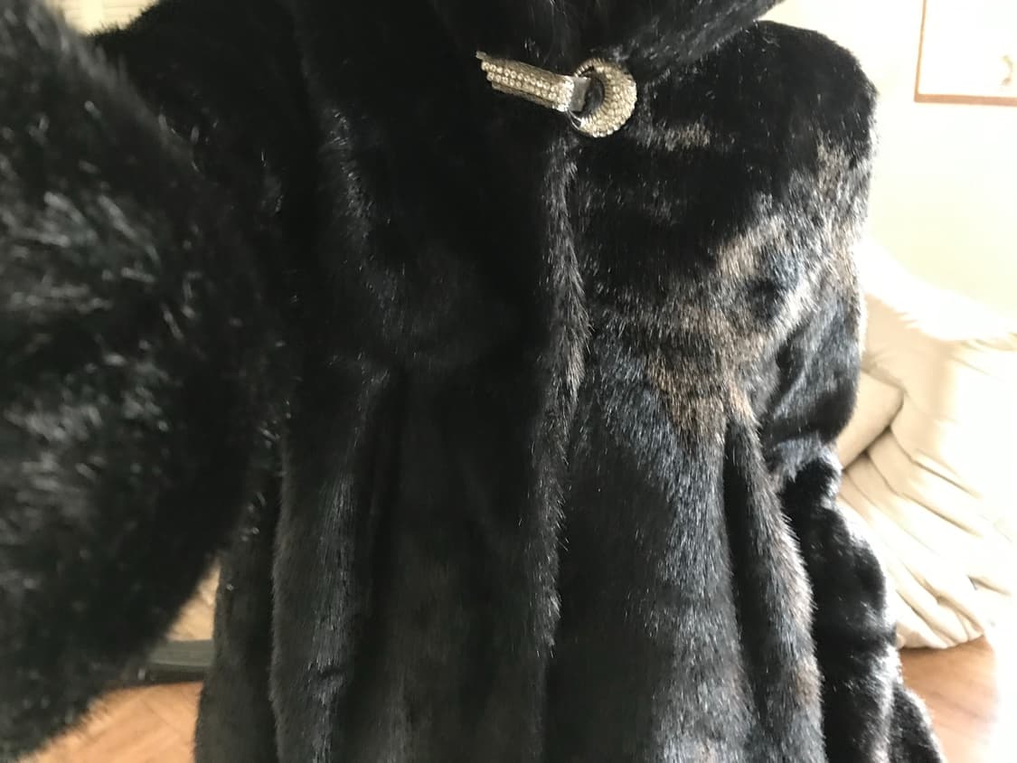 vintage eco fur hood jacket 상품이미지6