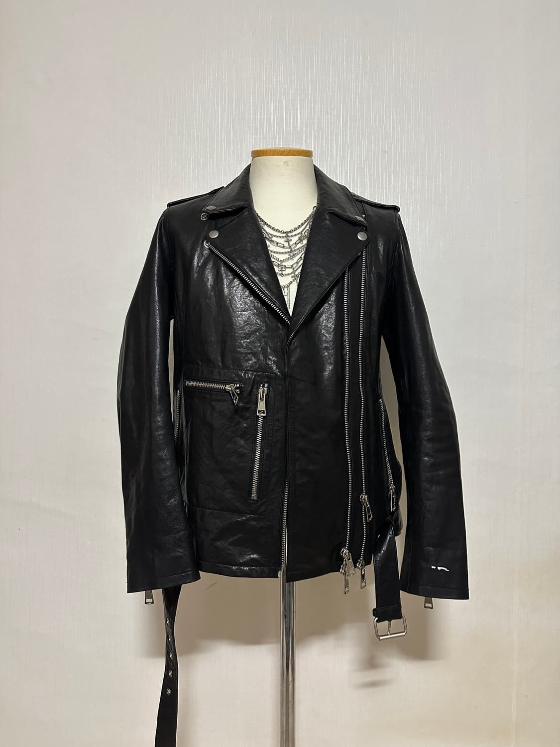 Italy lamb leather hedi jacket 상품이미지3