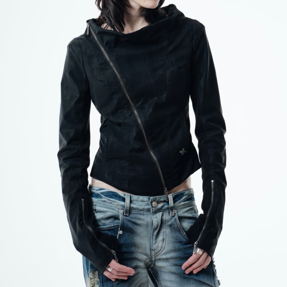 2000아카이브스 KAEL DRAPED JACKET (BLACK) 상품이미지1