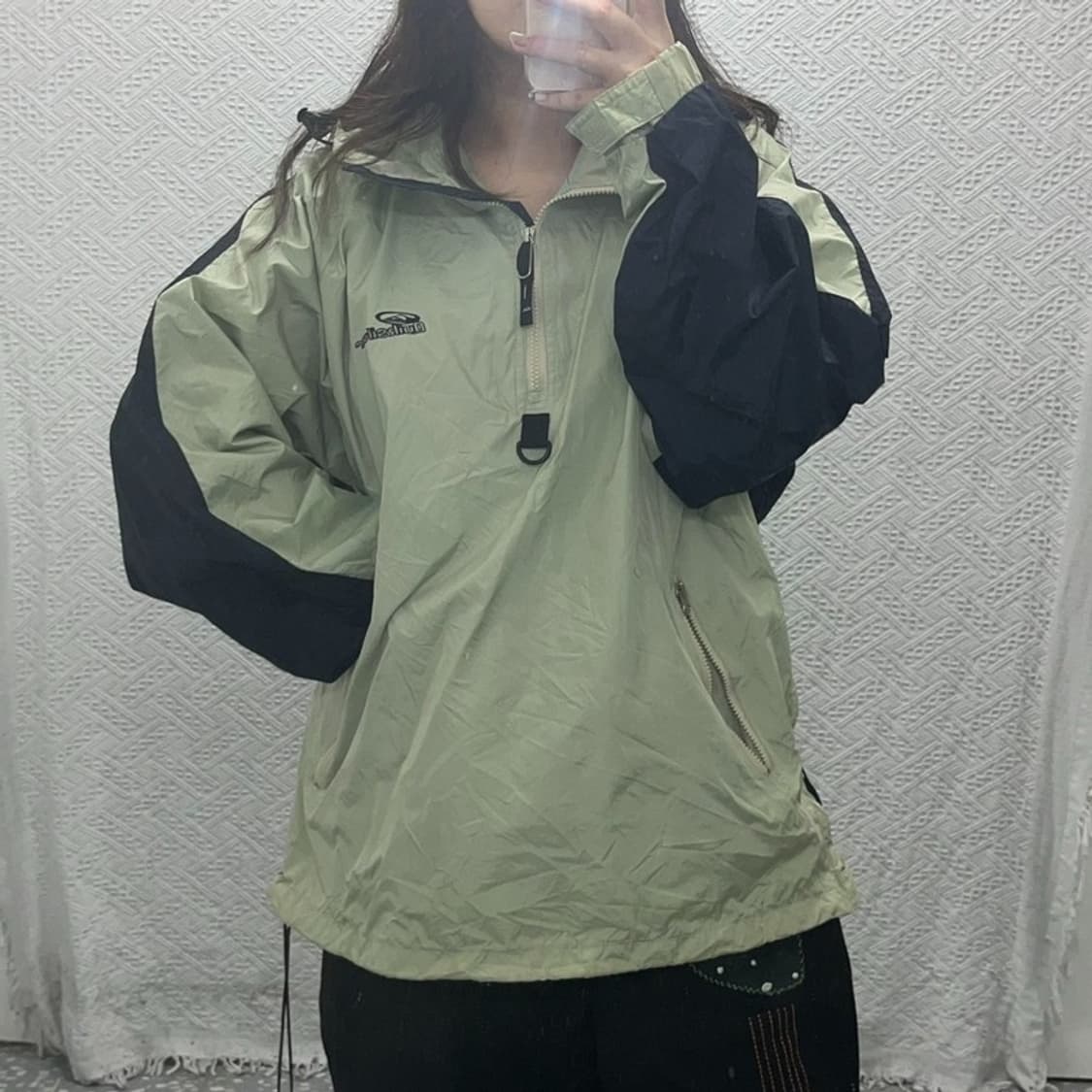 퀵실버 올드스쿨 배색 아노락 반집업 바람막이 110 C06295 상품이미지1