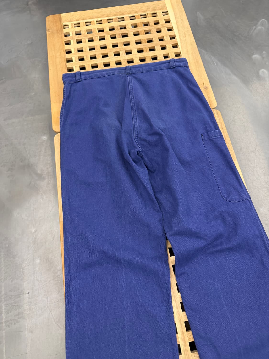 1990s FADED WASHED NAVY BLUE 프렌치워크팬츠 상품이미지10