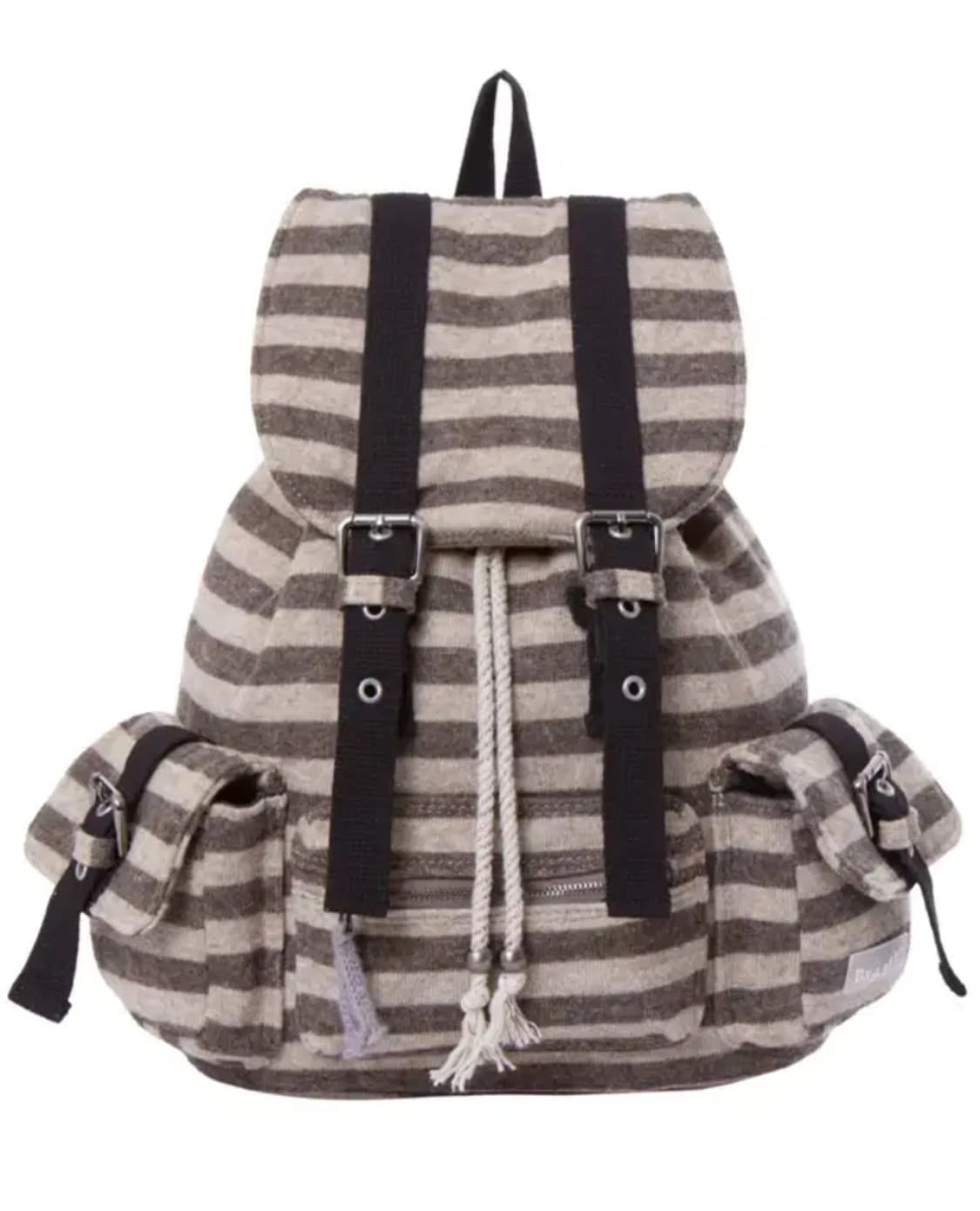 급처!!!!!(새상품)텐스댄스 파히섬 울 스트라이프 백팩 브라운 상품이미지1