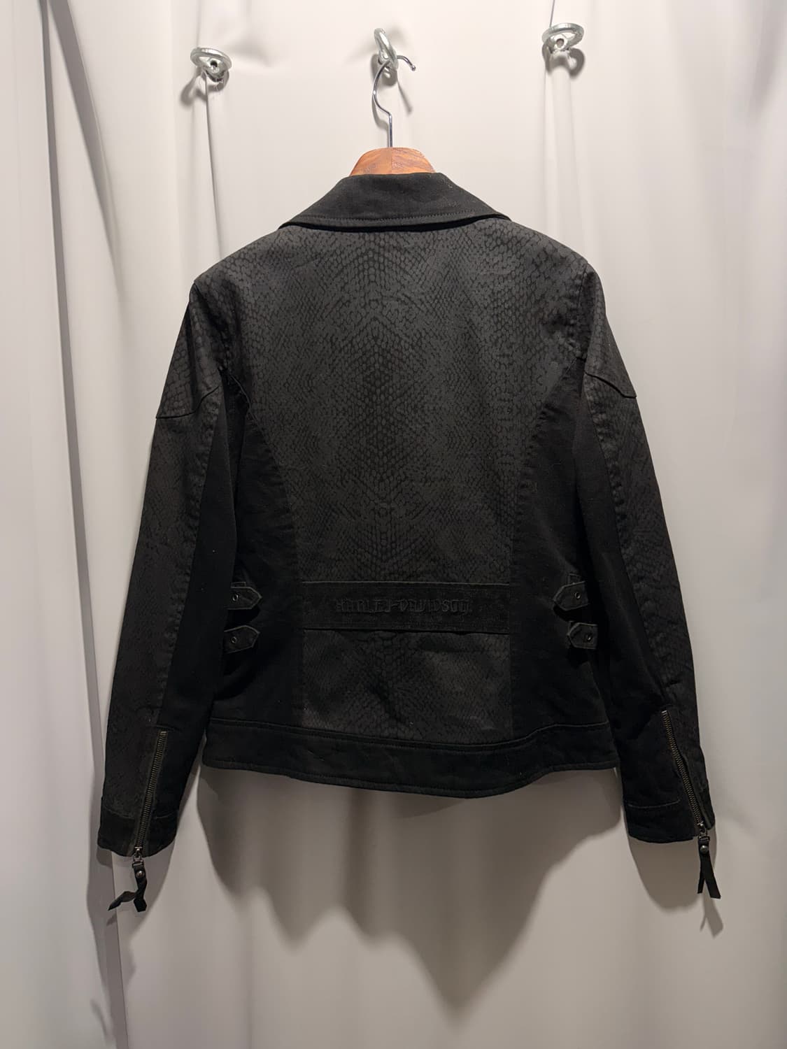 할리데이비슨 파이톤 배색 코튼 라이더 자켓 상품이미지8