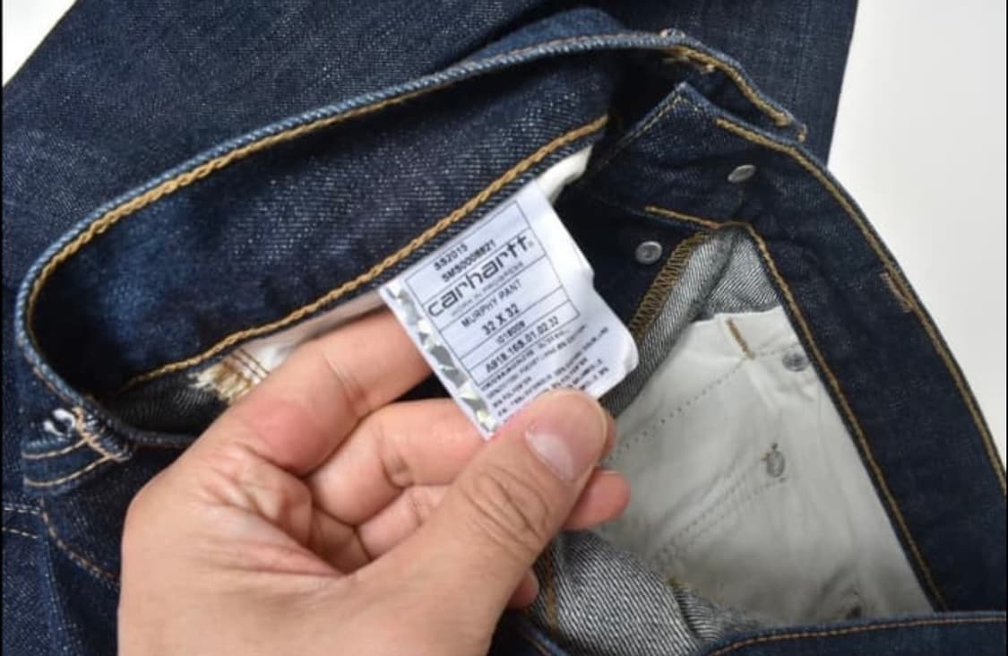 칼하트 레귤러 생지 데님팬츠 32 상품이미지6