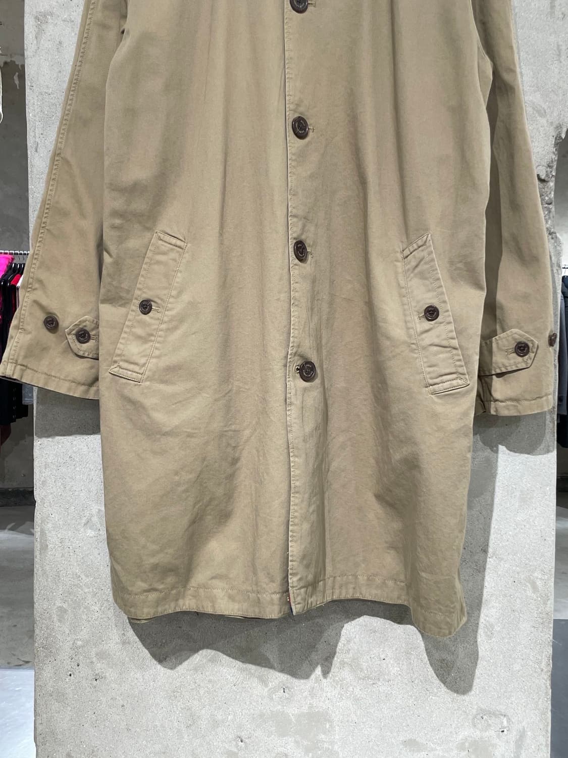 폴로 랄프로렌 베이지 앤 마드라스 체크 리버시블 발마칸 코트 상품이미지3