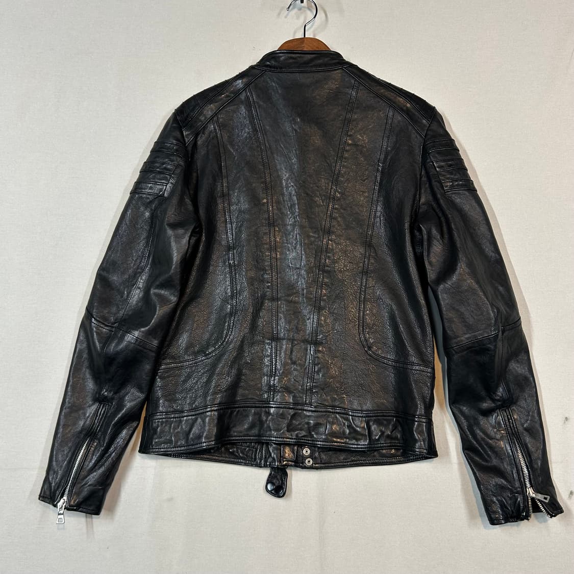 L) 이태리 램스킨 양가죽 멀티 포켓 싱글 라이더 자켓 상품이미지5