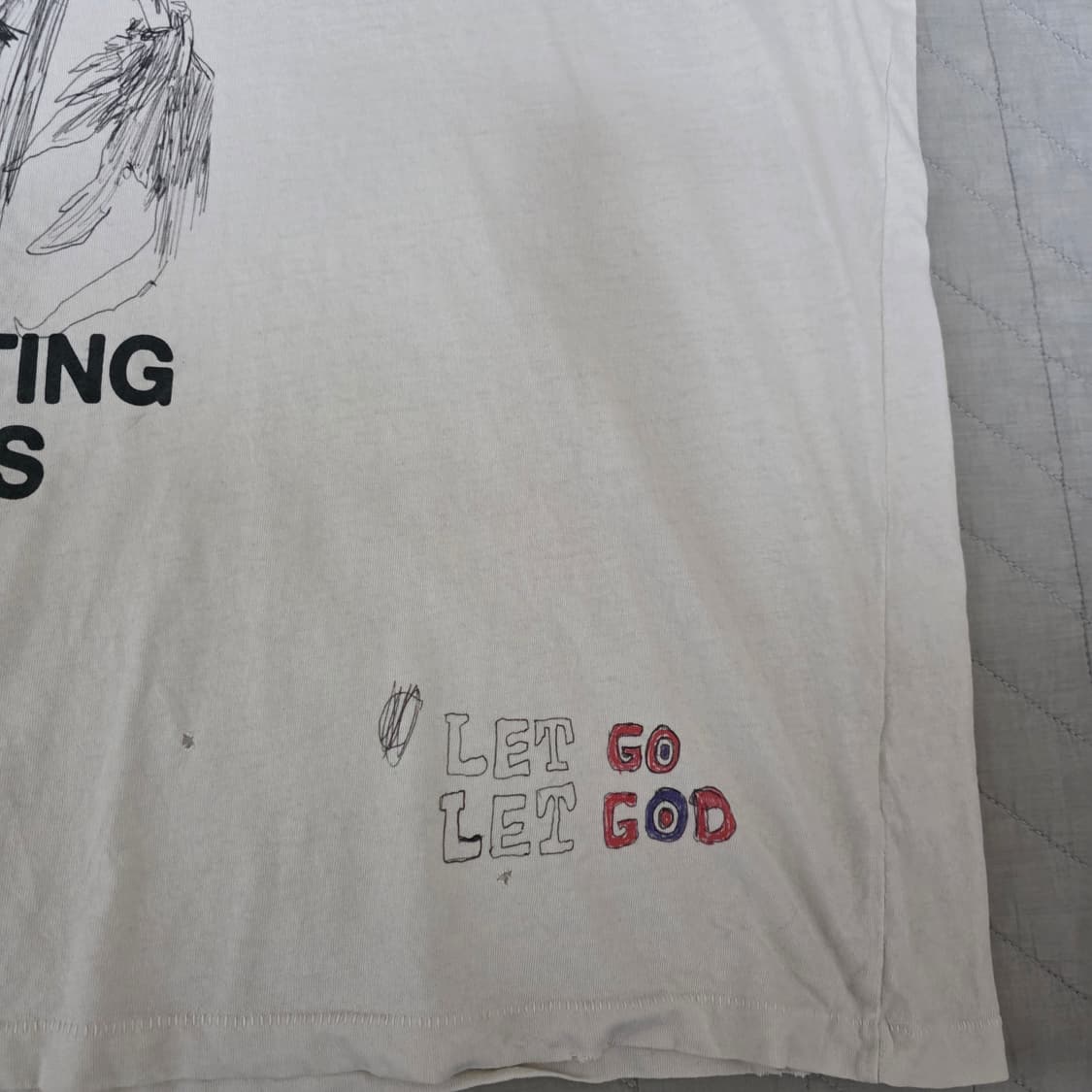 [XL] 팔리할리우드 스컬 프린팅 티셔츠 화이트 상품이미지3