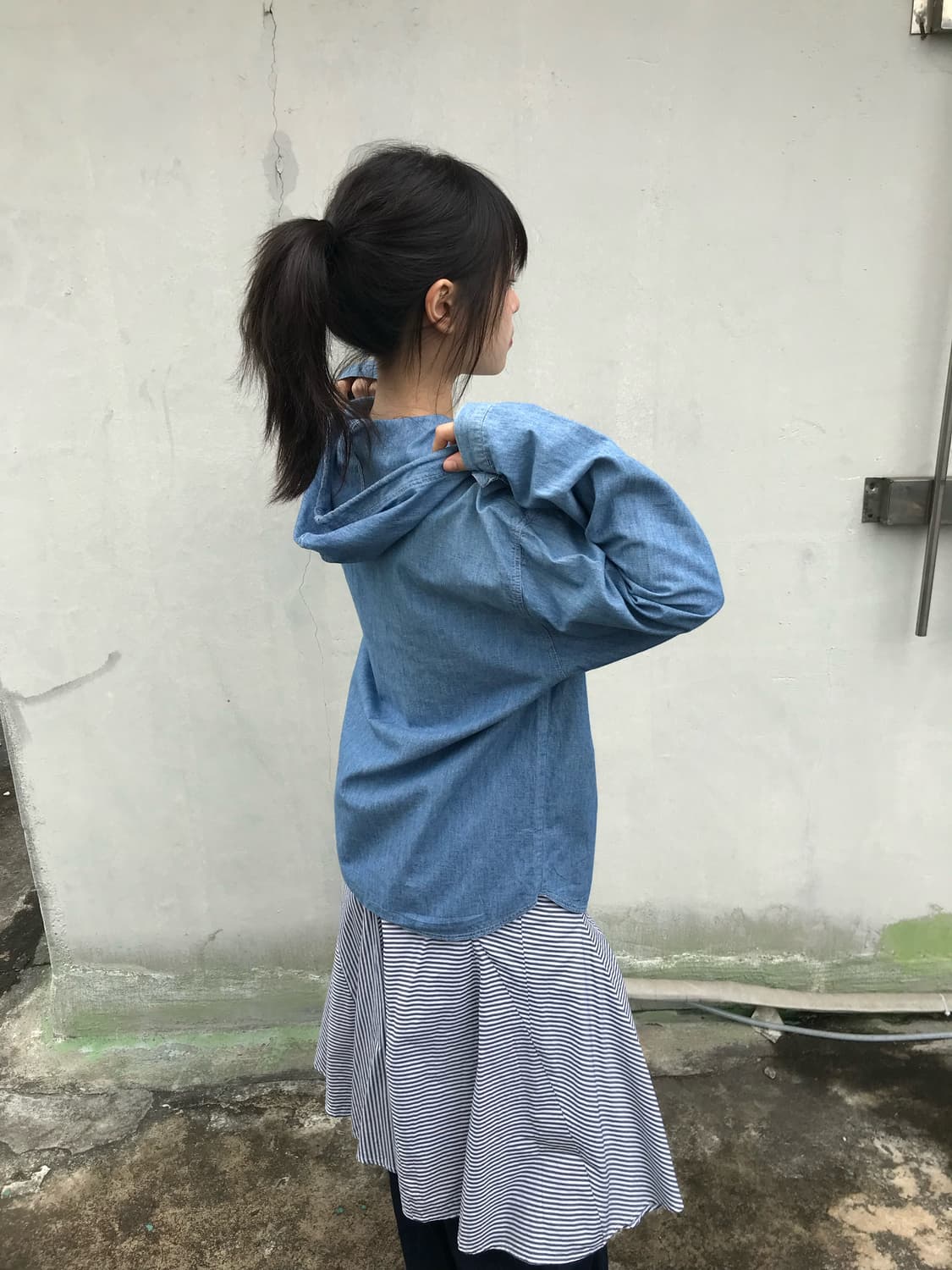 Spirit House Vintage 데님 후드 셔츠 상품이미지2