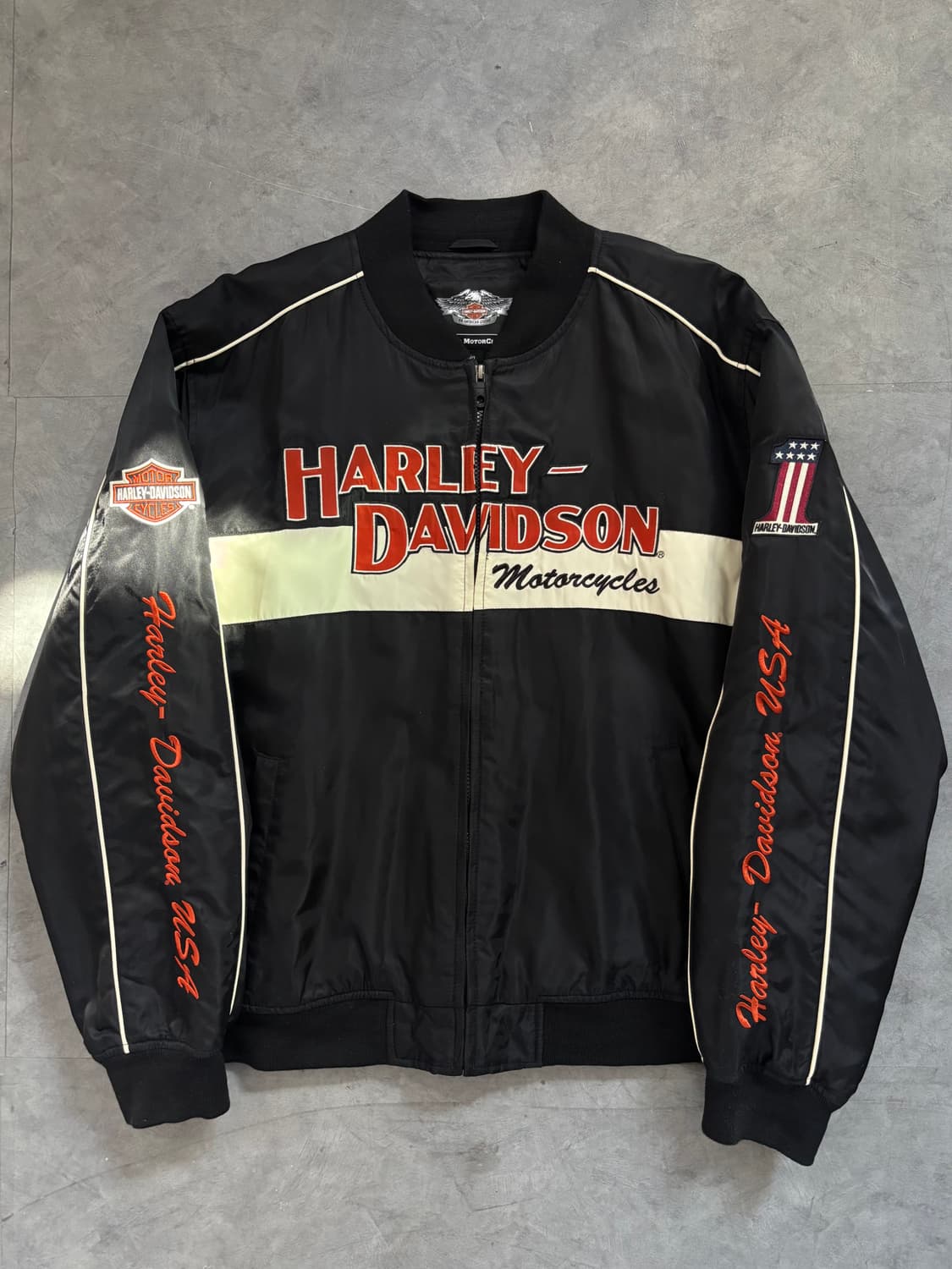 Harley Davidson 할리데이비슨 블랙 컬러 레이싱 자켓  상품이미지4