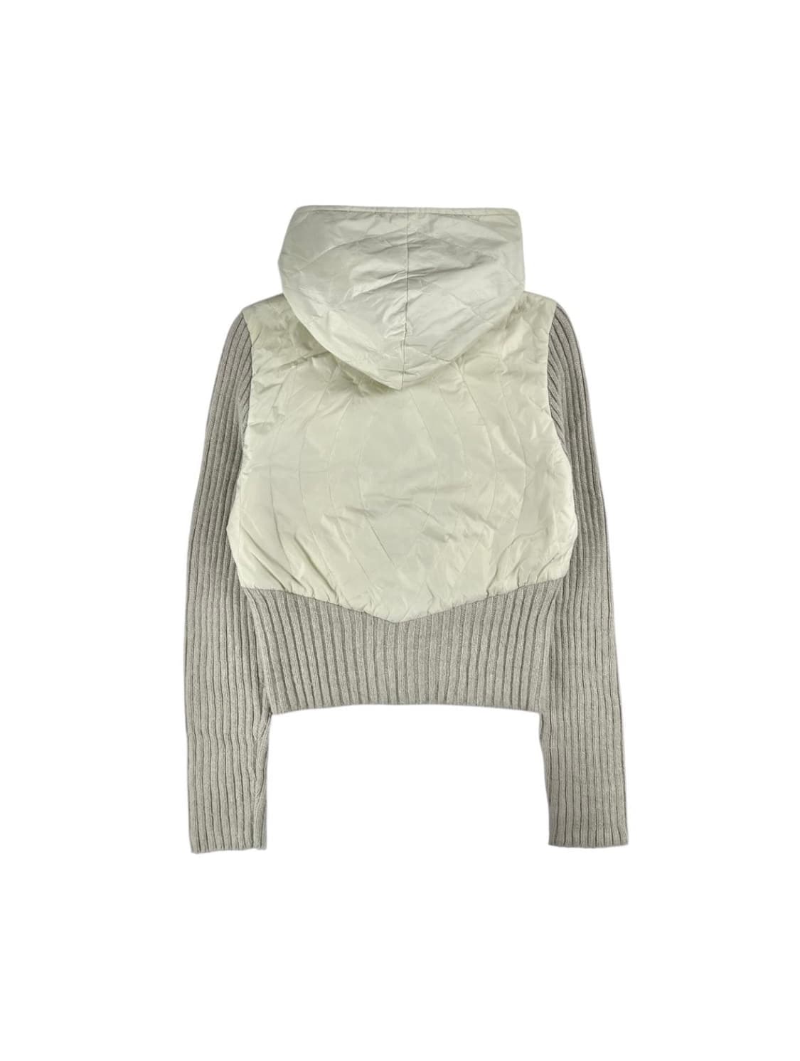 Verseau 빈티지 패딩 니트 집업 후드 상품이미지6