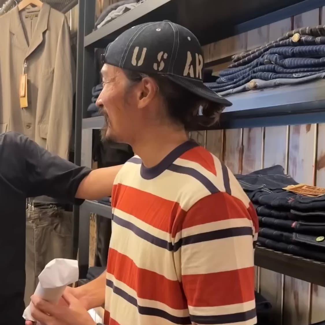 [L]프리휠러스 랜덤 스트라이프 크루넥 반팔 티셔츠 상품이미지6