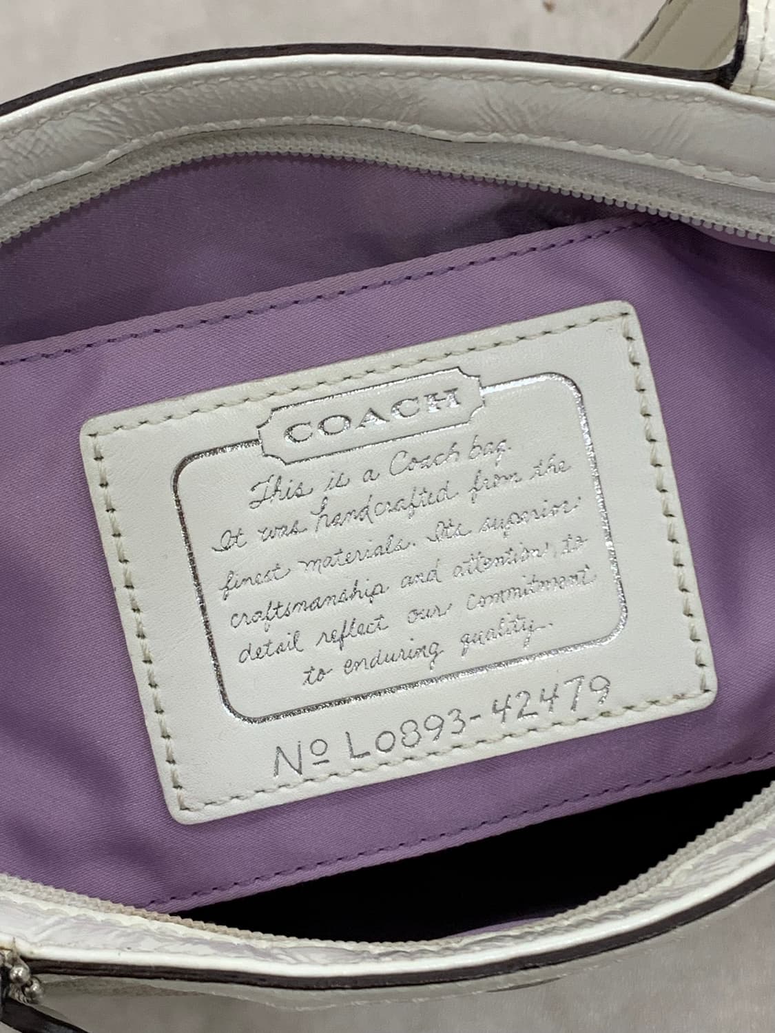 희귀 🤍 💍 Coach 화이트 실버 패치워크 숄더백 상품이미지7