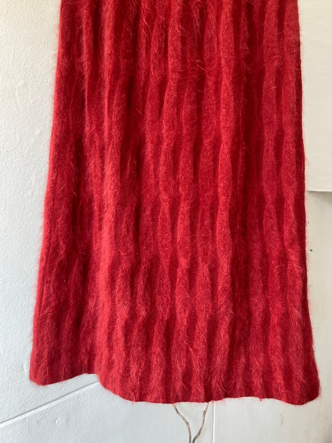 앙고라 스트라이프 미디 스커트 상품이미지3