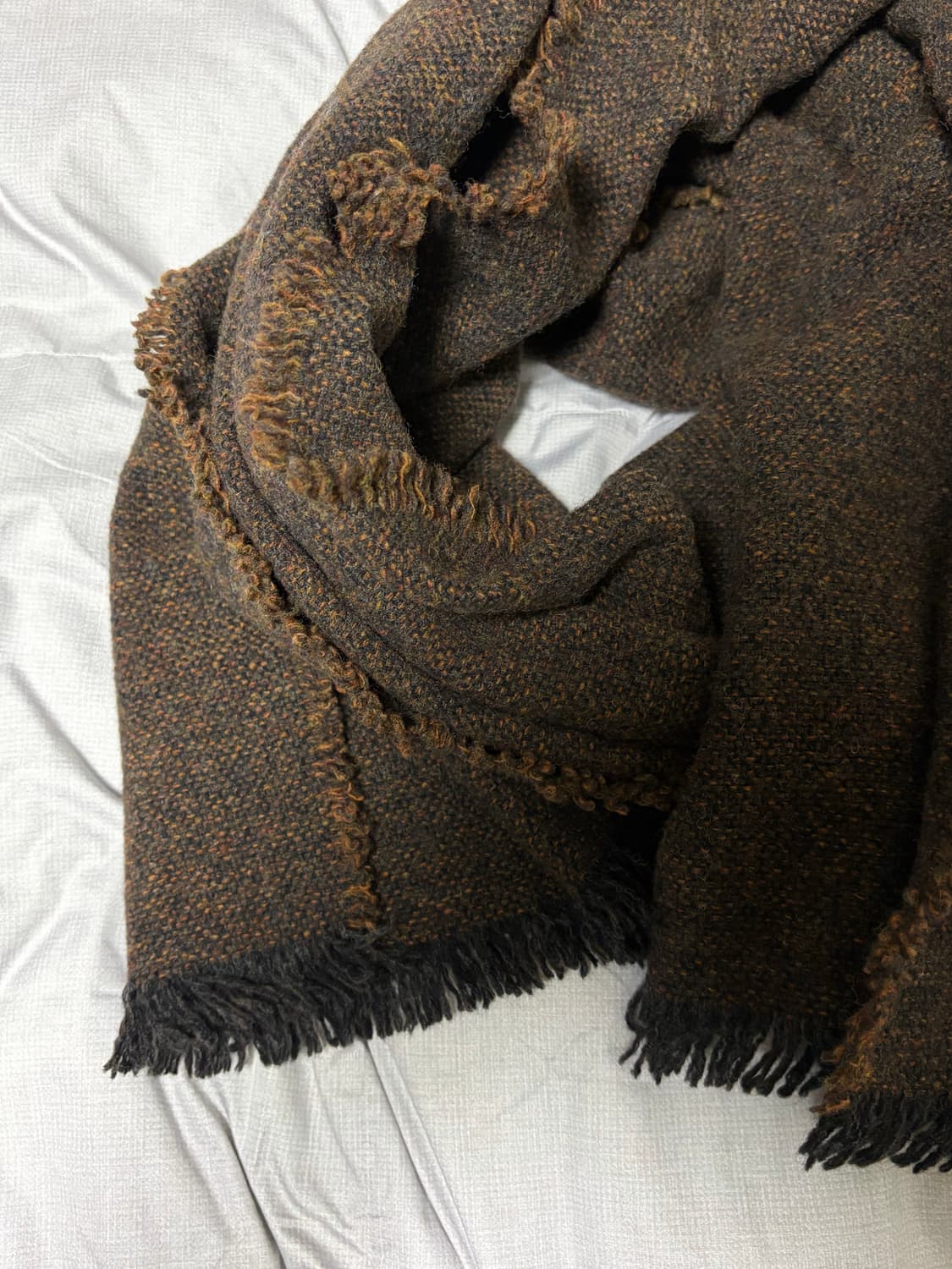 [OS] 요코 사카모토 wool long scarf 브라운 상품이미지3