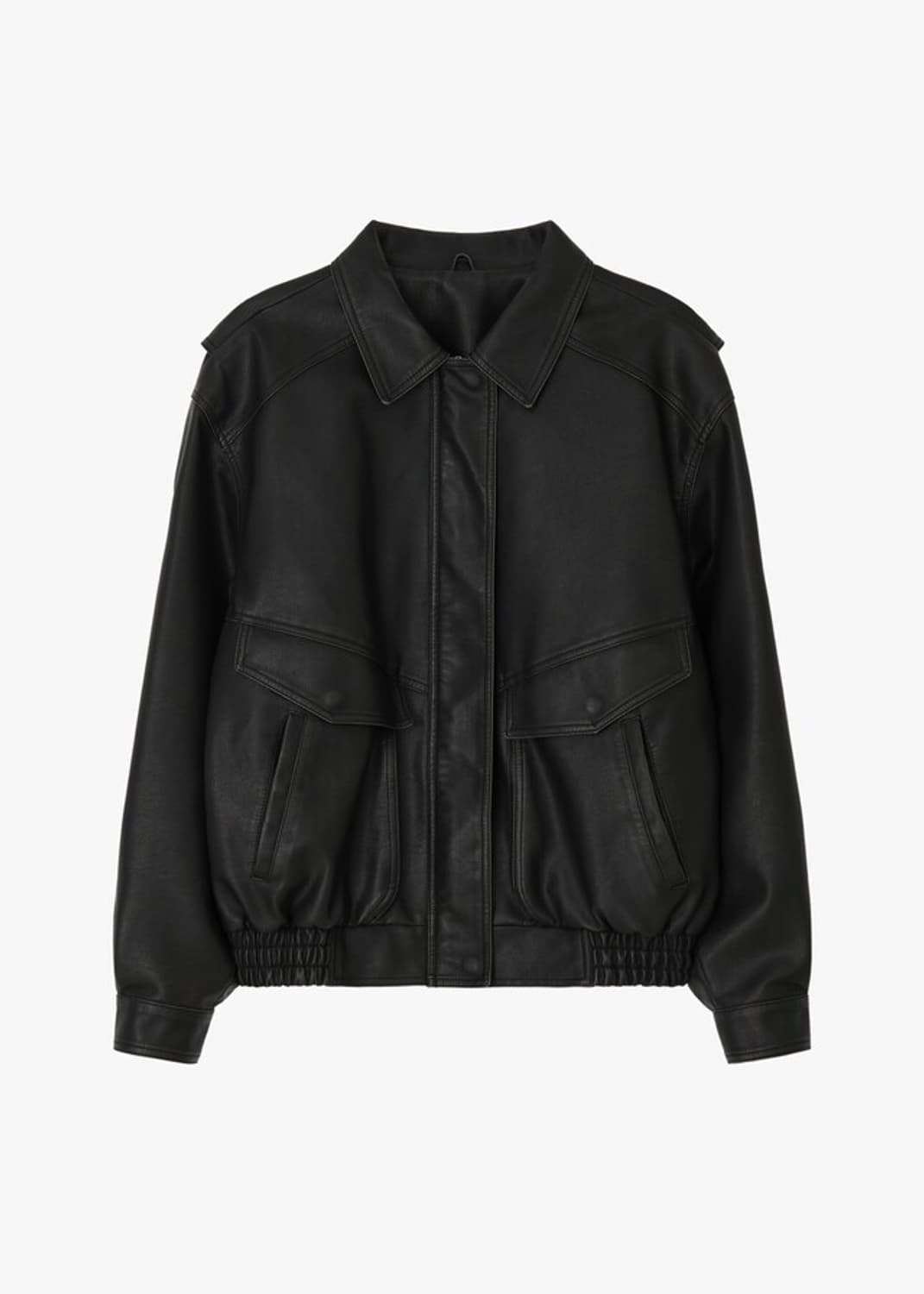 GBH 폭스 레더 봄버 자켓 상품이미지2