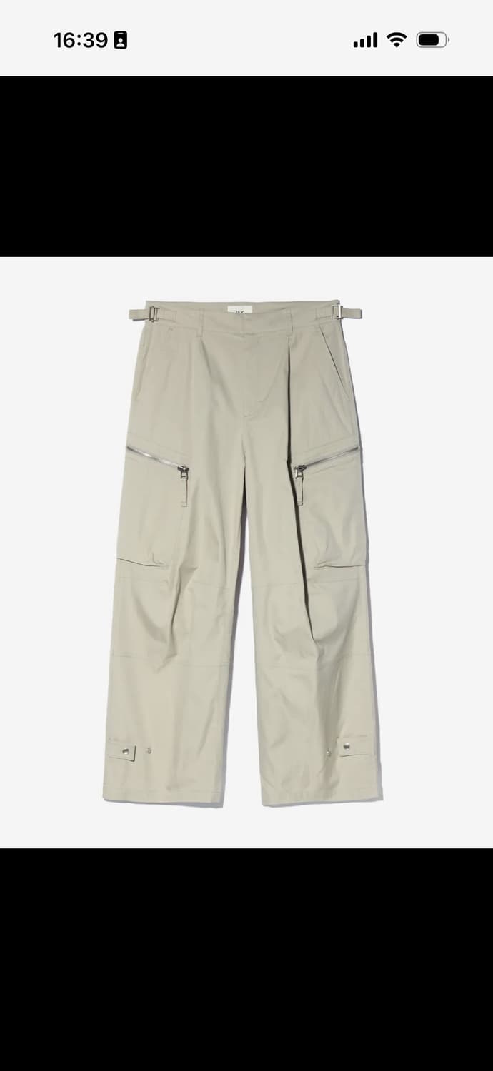 [이에이 X 짱구대디] ANGLE CARGO PANTS Beige 상품이미지1
