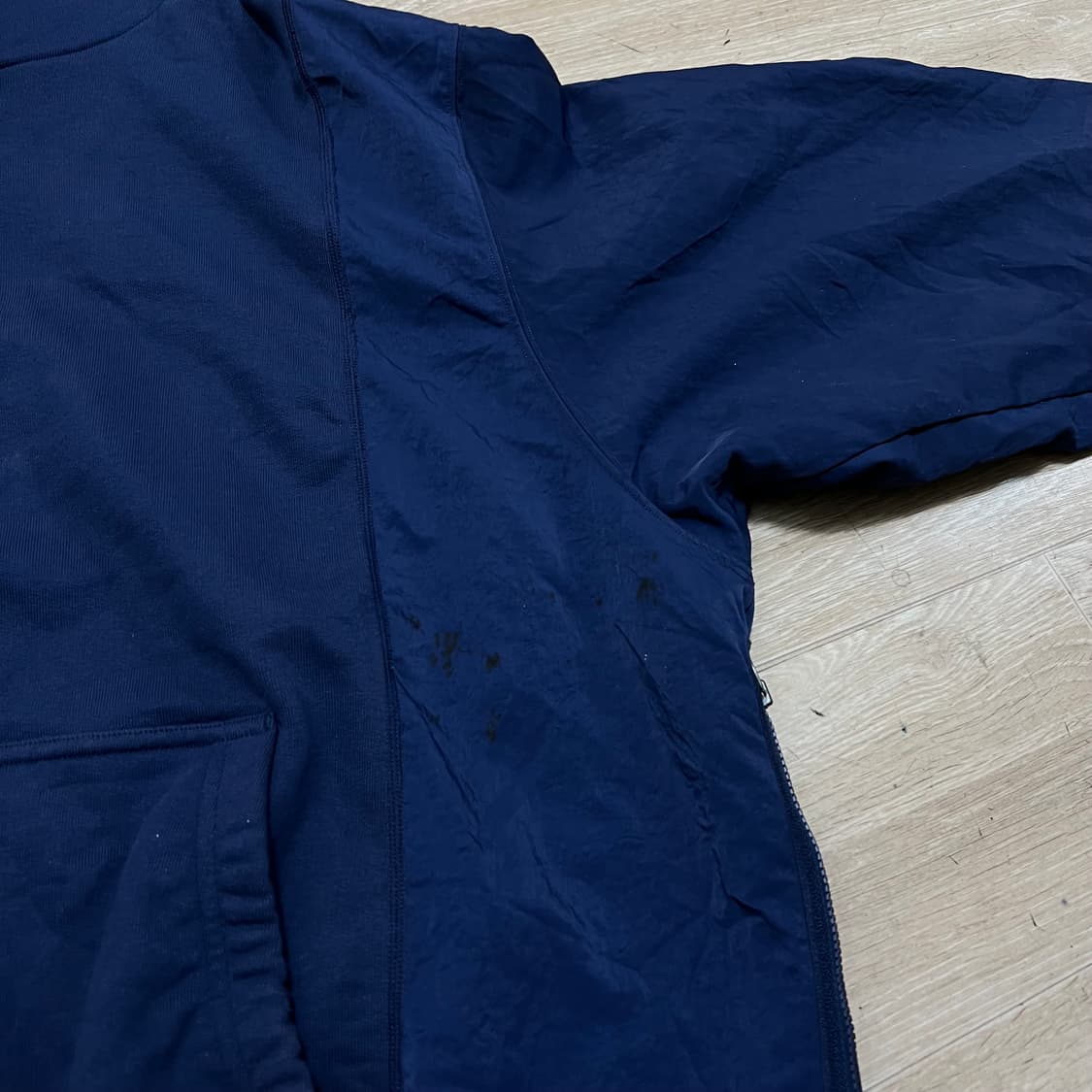 나이키 남성 빅로고 프린팅 바람막이 배색 후드티 [네이비] L/100 상품이미지8