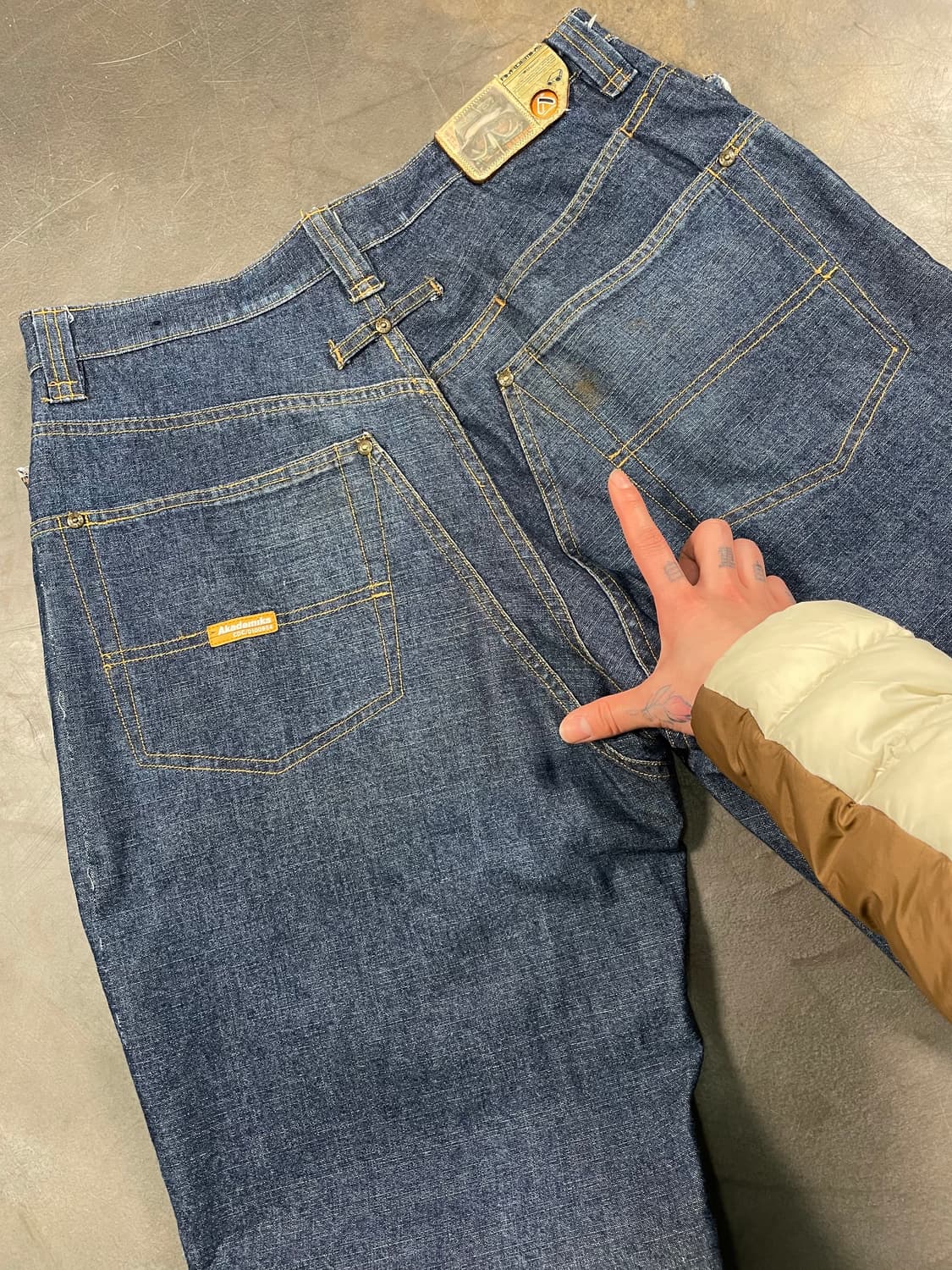 아카데믹스 와이드 데님 팬츠 상품이미지6