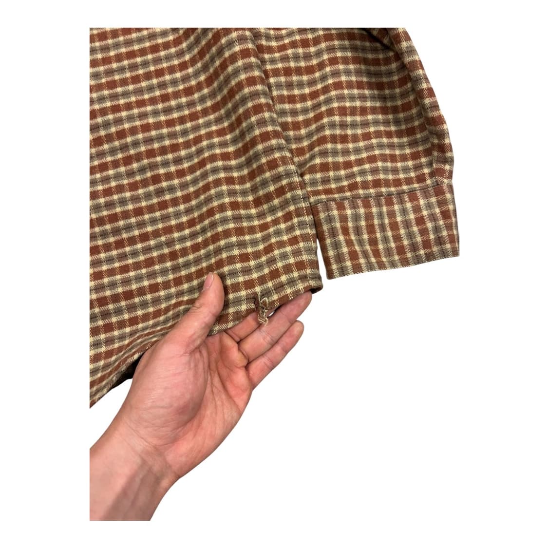 L) 엘엘빈 L.L.Bean 브라운 체크 플란넬 셔츠남방 상품이미지4