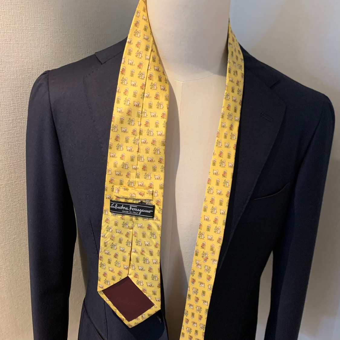 살바토레 페레가모 명품넥타이 이태리 100실크 최상급 도그패치 상품이미지2