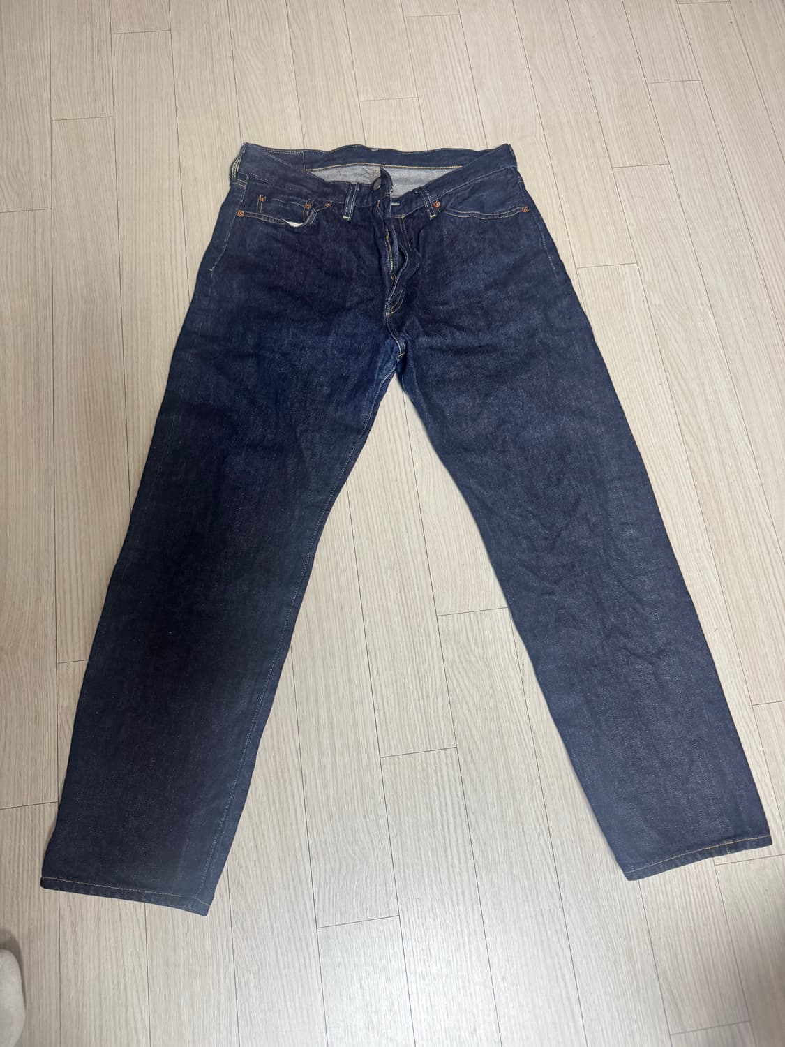 리바이스 셀비지진 36/32 수축된상태 상품이미지1