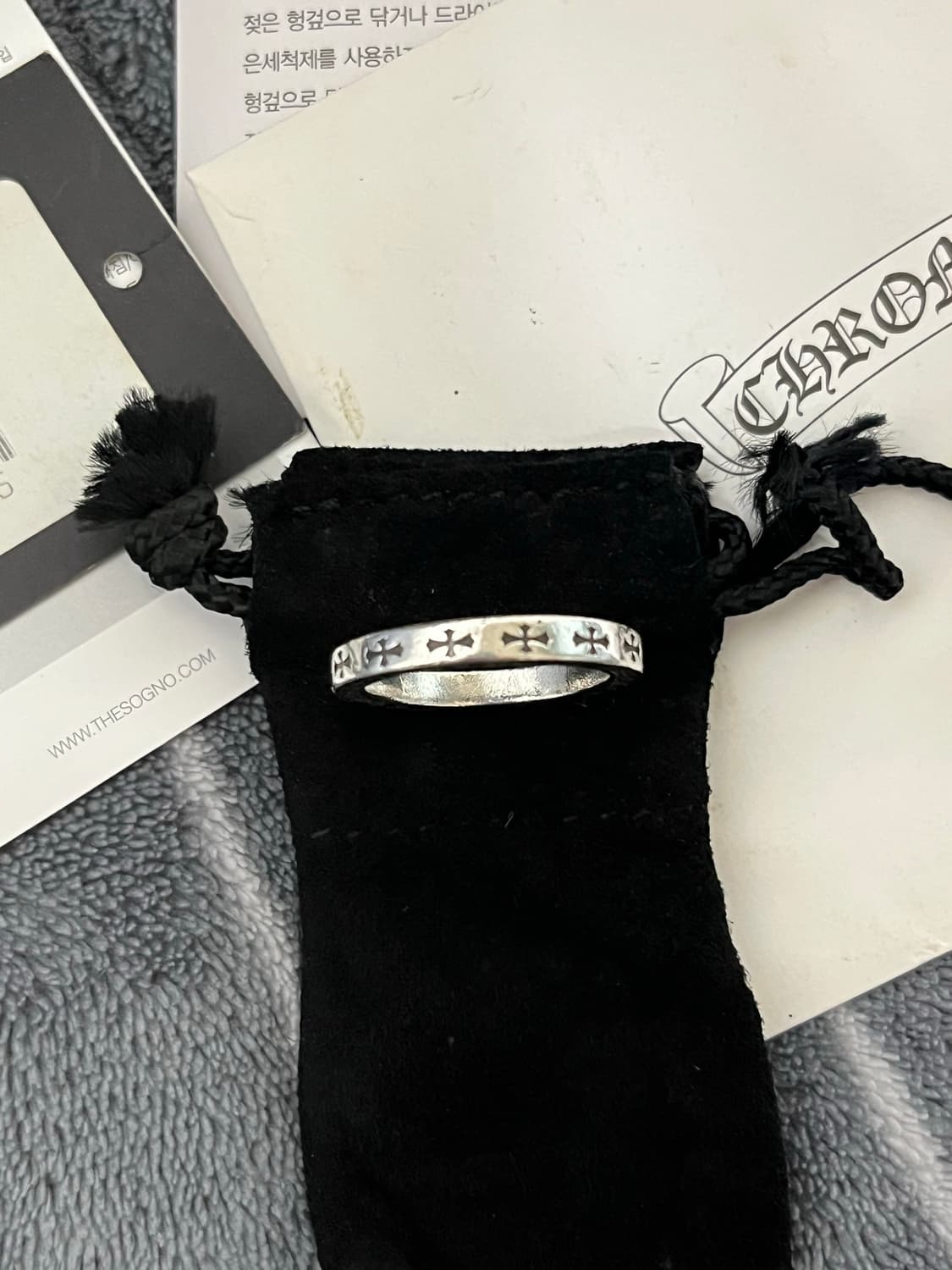 [21호] 크롬하츠 LA 퍽유링 반지 3mm 상품이미지2