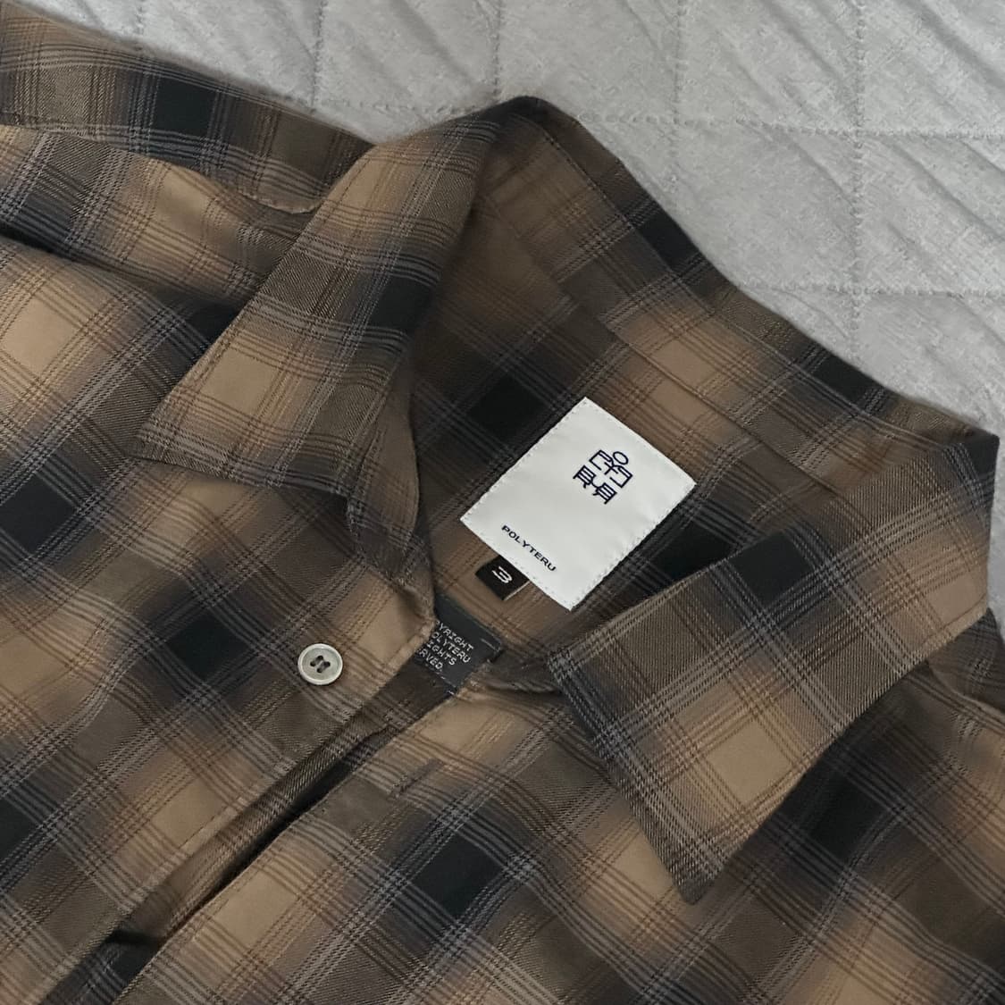 폴리테루 루즈드 체크셔츠 오렌지 블루 3 상품이미지2