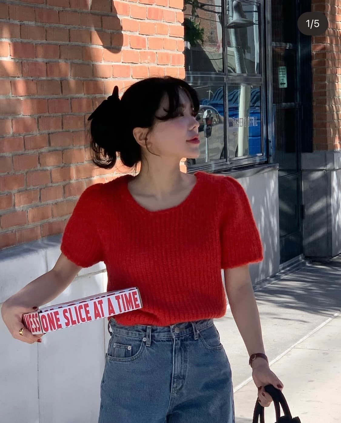 [위드아웃썸머] heather knit_red 상품이미지1