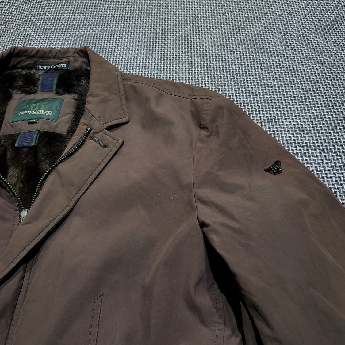 헨리코튼 캐주얼 클래식 누빔 블레이저 자켓 다크브라운 (105) 상품이미지4