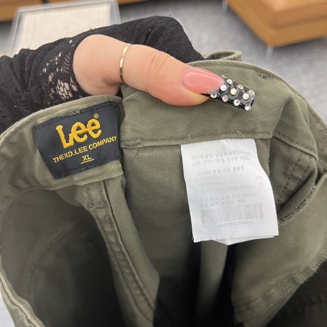 LEE 리 밀리터리 사파리 말차카키 코튼팬츠 면바지 XL C10564 상품이미지6